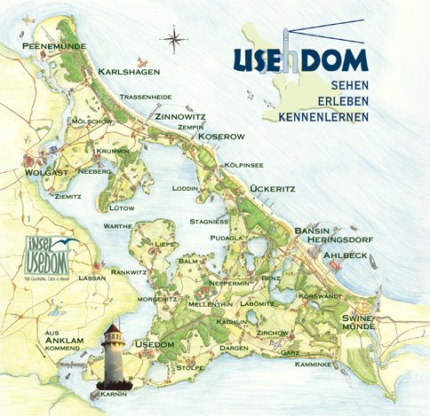 Inselkarte Usedom